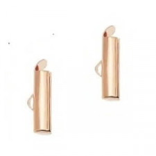 Slide end tubes 16mm - Rose gold